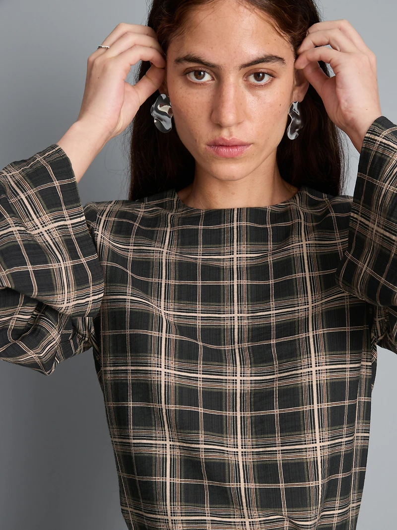 Relaxed Bell-Sleeve Blouse