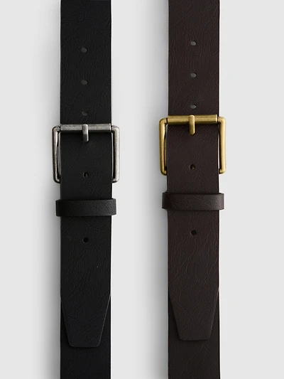 2-Pack Textured Belts