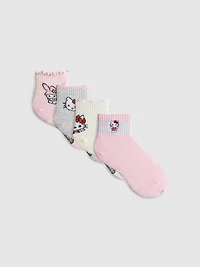 4pk Hello Kitty Quarter Socks