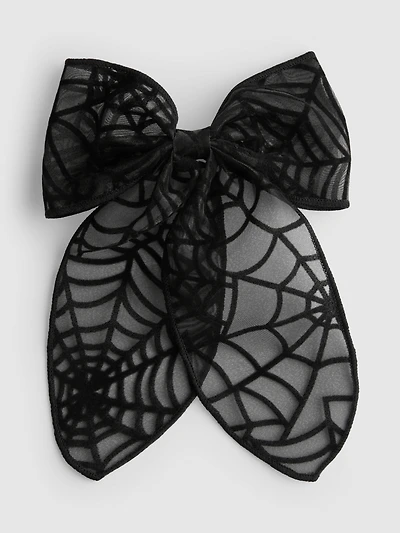Halloween Spiderweb Bow Hair Clip