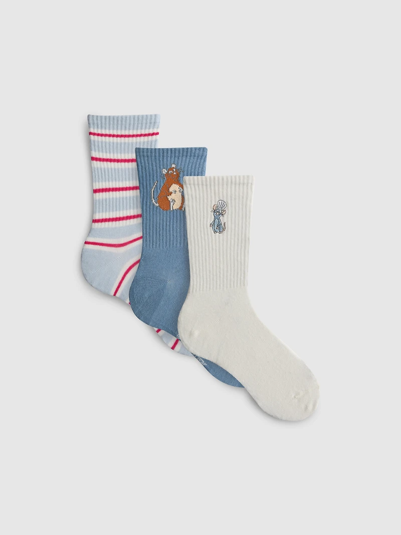 3pk Disney's Ratatouille Cotton-Blend Crew Socks