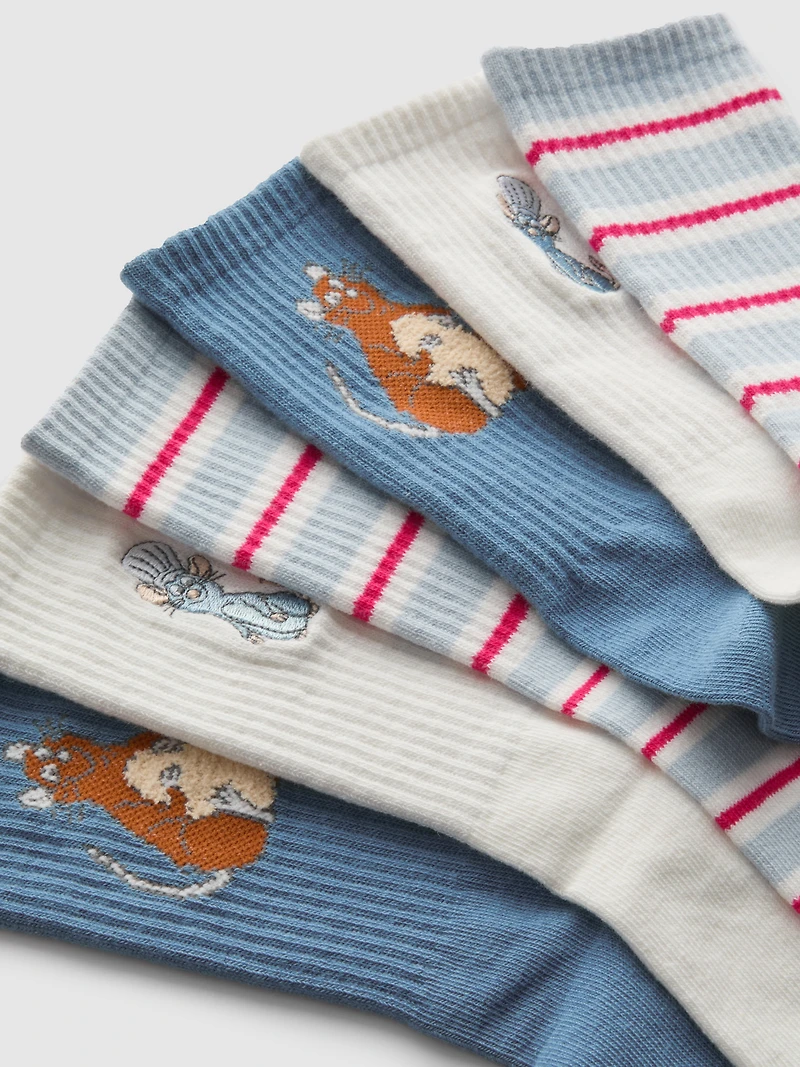 3pk Disney's Ratatouille Cotton-Blend Crew Socks