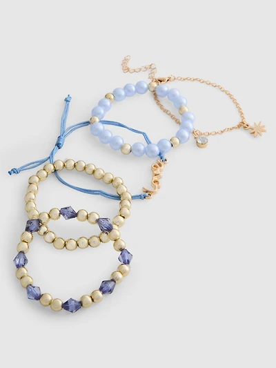 5pk Mixed Charm Bracelet Set