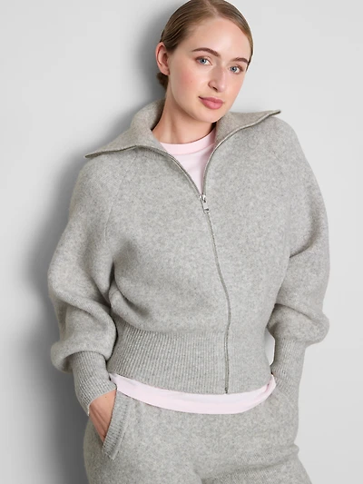 Essential Knitted Zip-Up Cardigan