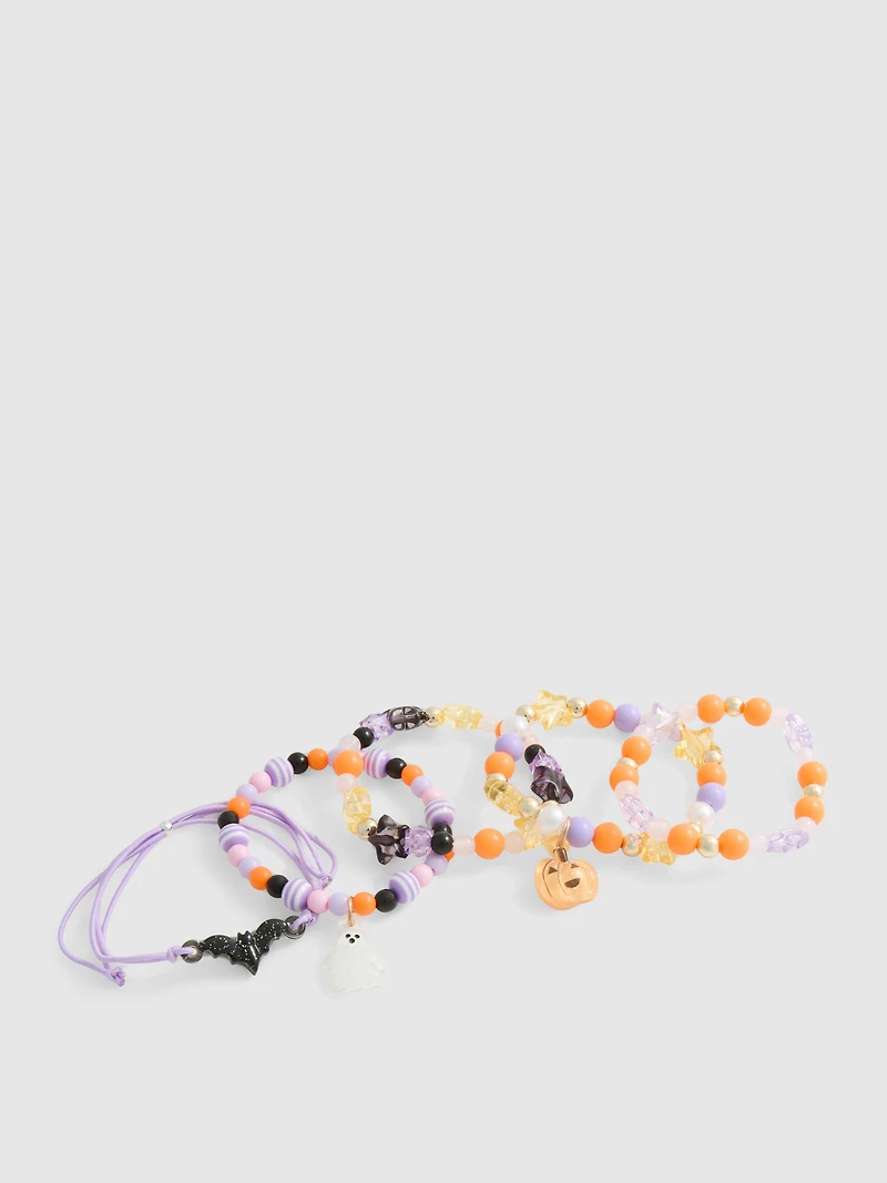 5pk Halloween Charm Bracelets