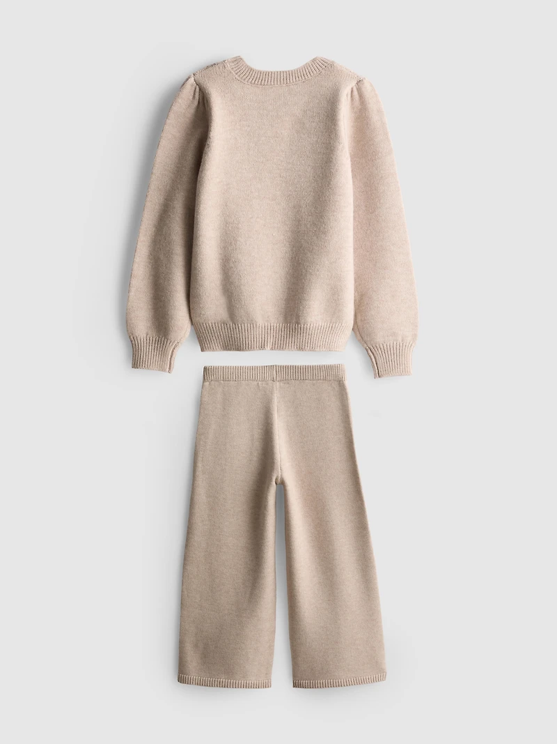 1-12yrs | The Edit Wool Blend Sweater and Knit Pants Set