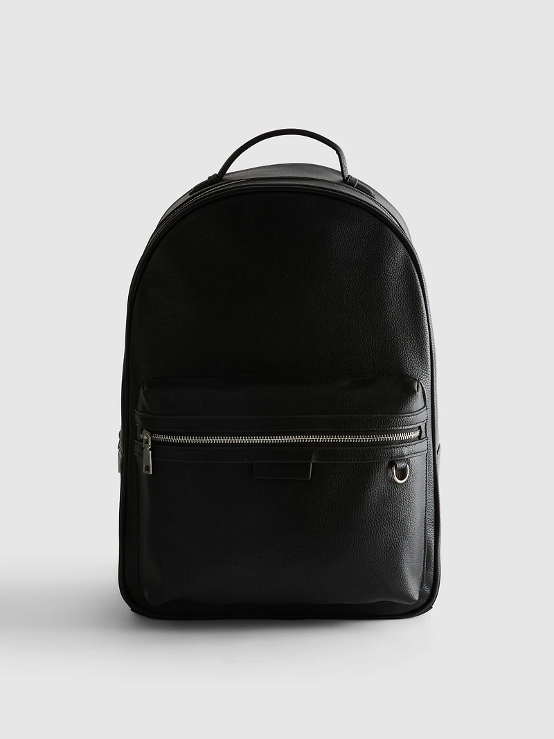 Textured Zip Backpack