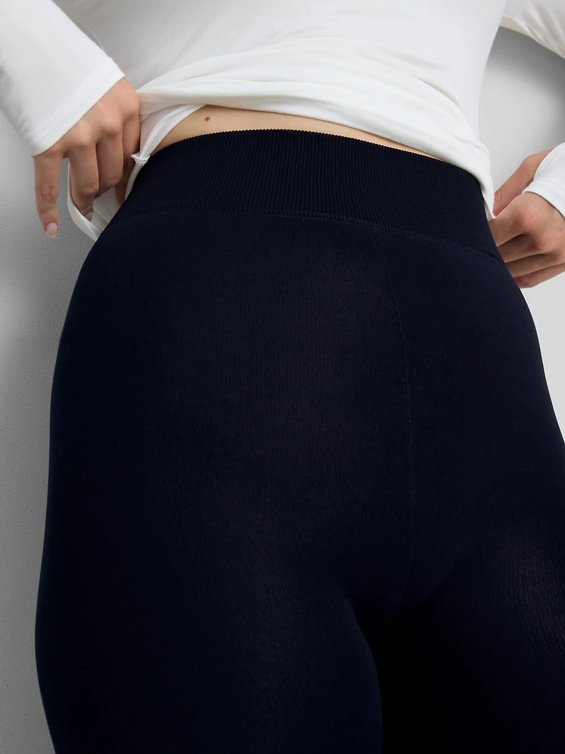 1pk Heat IQ Navy Velvet Plush Leggings