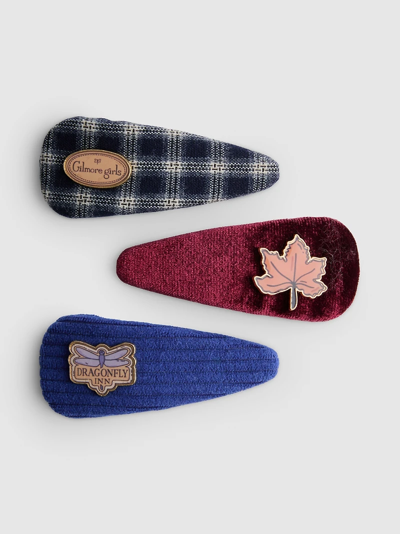 3pk Gilmore Girls Hair Clips