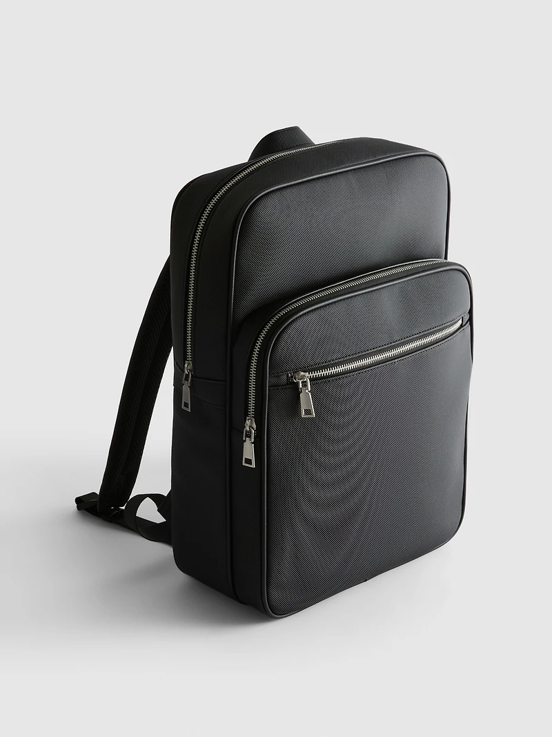 The Edit Textured Zip Backpack