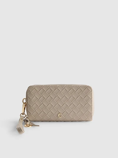 Woven Zip-Around Wallet