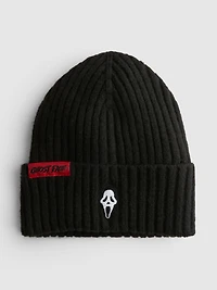 Scream Ghost Face Ribbed Beanie Hat