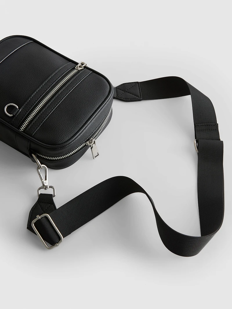 Zip Detail Crossbody Bag