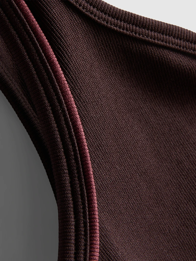 Seamless Pipe-Detail Active Crop Top