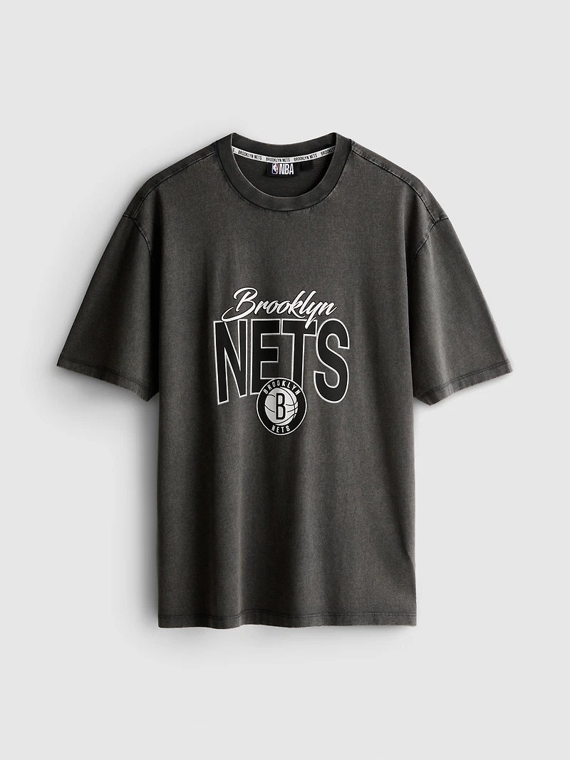 NBA Brooklyn Nets Pure Cotton Graphic T-Shirt