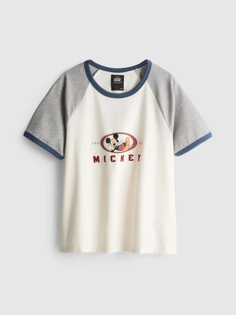 Disney's Mickey Mouse Raglan Ringer Tee