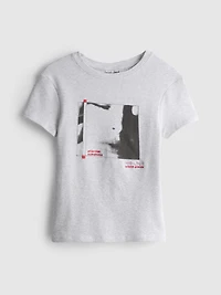 Ariana Grande Cotton-Rich Graphic Baby Tee