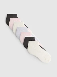 7pk Ribbed Cotton Rich Sneaker Socks