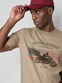 Pure Cotton Motor Riders Graphic T-Shirt