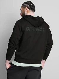 Embroidered Zip-Up Lounge Hoodie