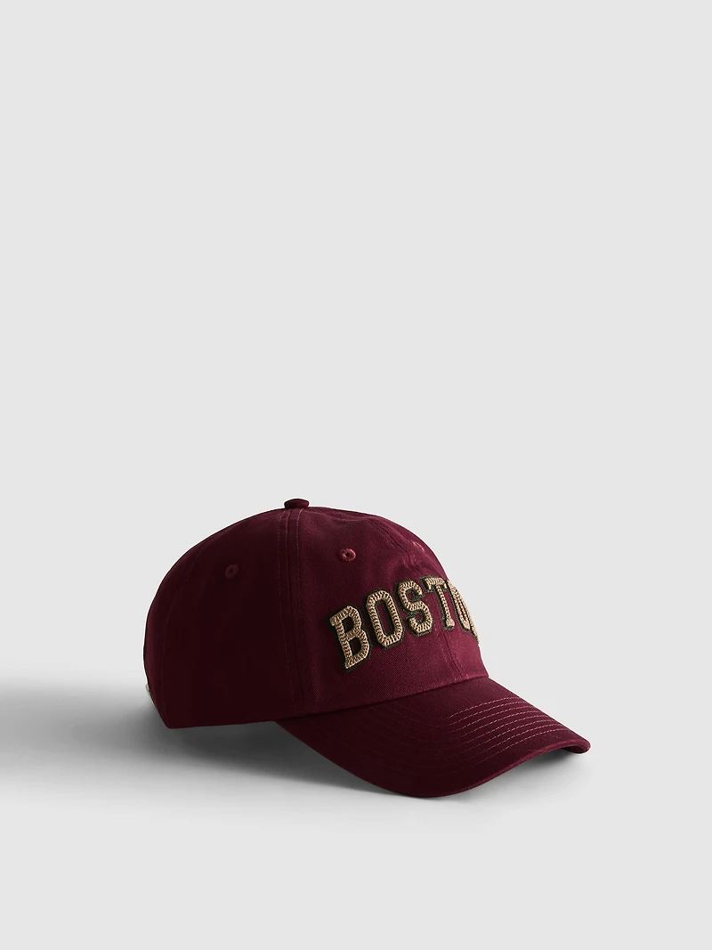 Pure Cotton Boston Embroidered Cap