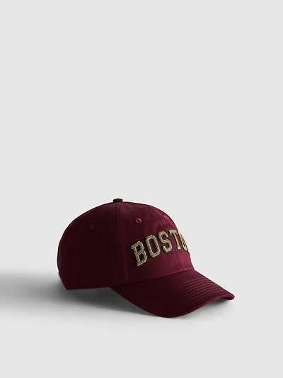 Pure Cotton Boston Embroidered Cap
