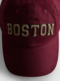 Pure Cotton Boston Embroidered Cap
