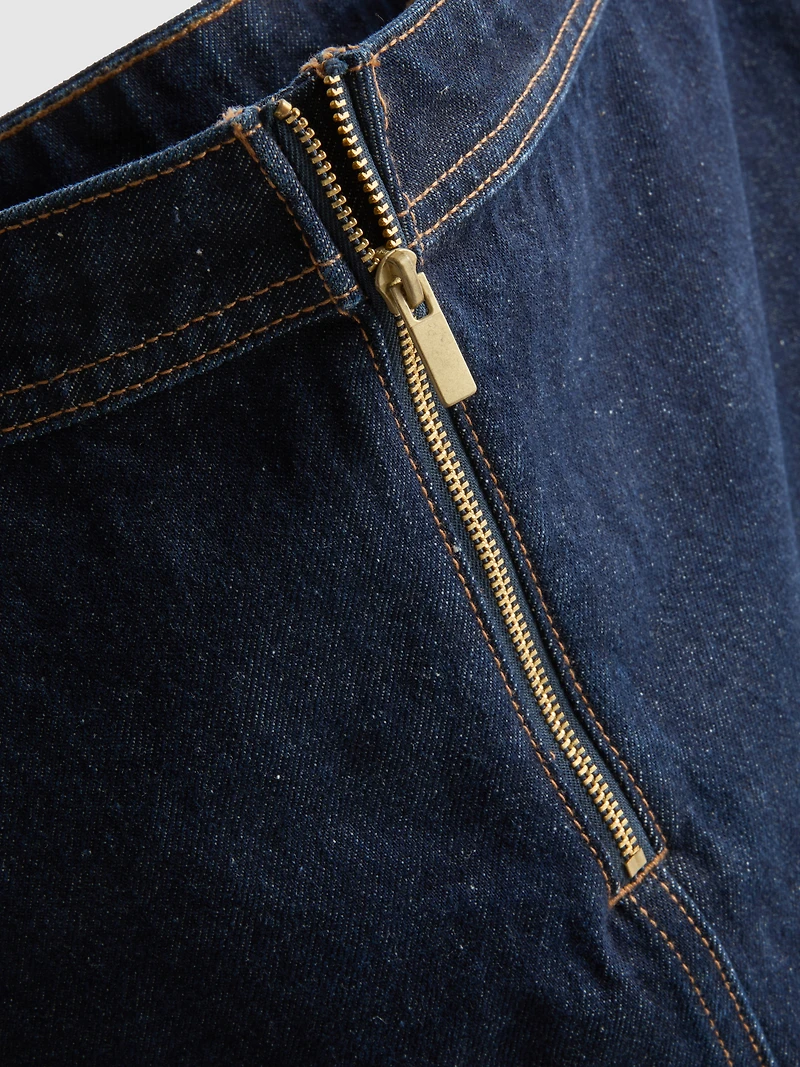 Paula Echevarría Cotton Denim Pocket Detail Mini Skirt