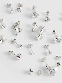 8pk Crystal Stud Earrings