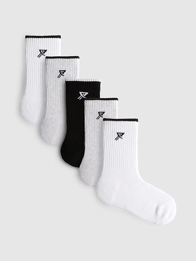 5pk Active Cotton-Rich Ankle Socks
