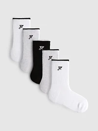 5pk Active Cotton-Rich Ankle Socks