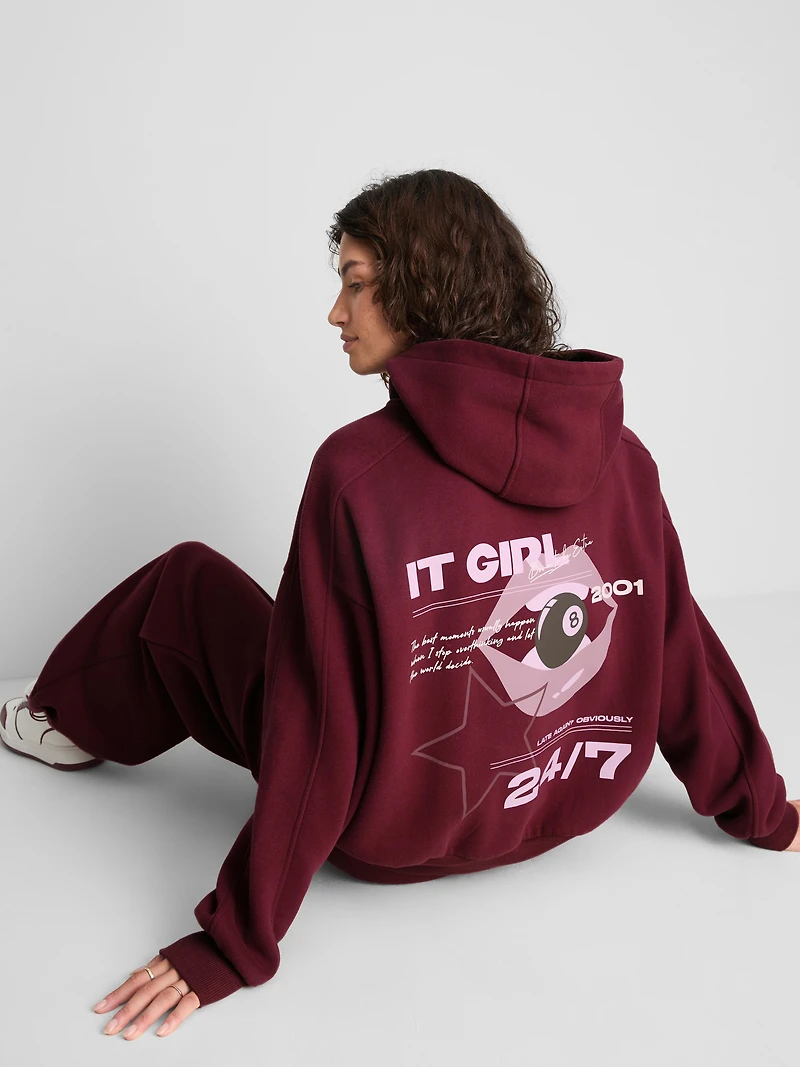 Cotton-Rich Slogan Hoodie