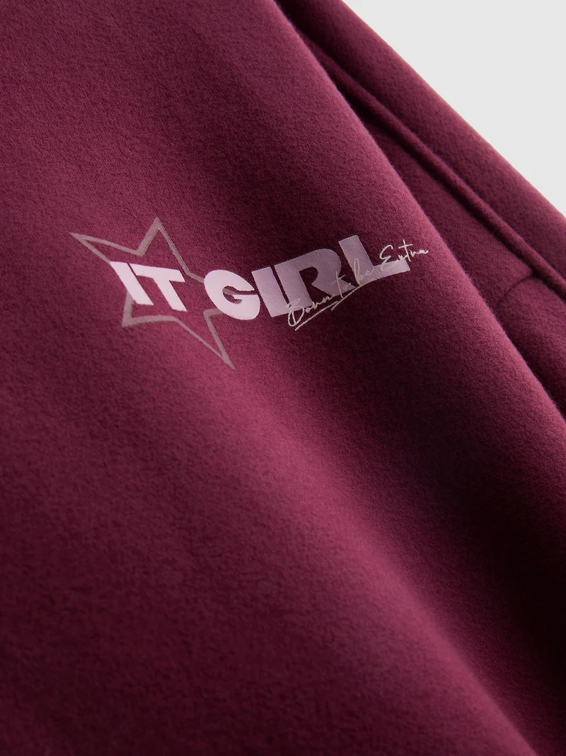 Cotton-Rich Slogan Hoodie