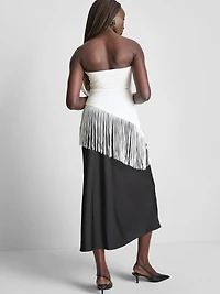Longline Fringe Bandeau Top