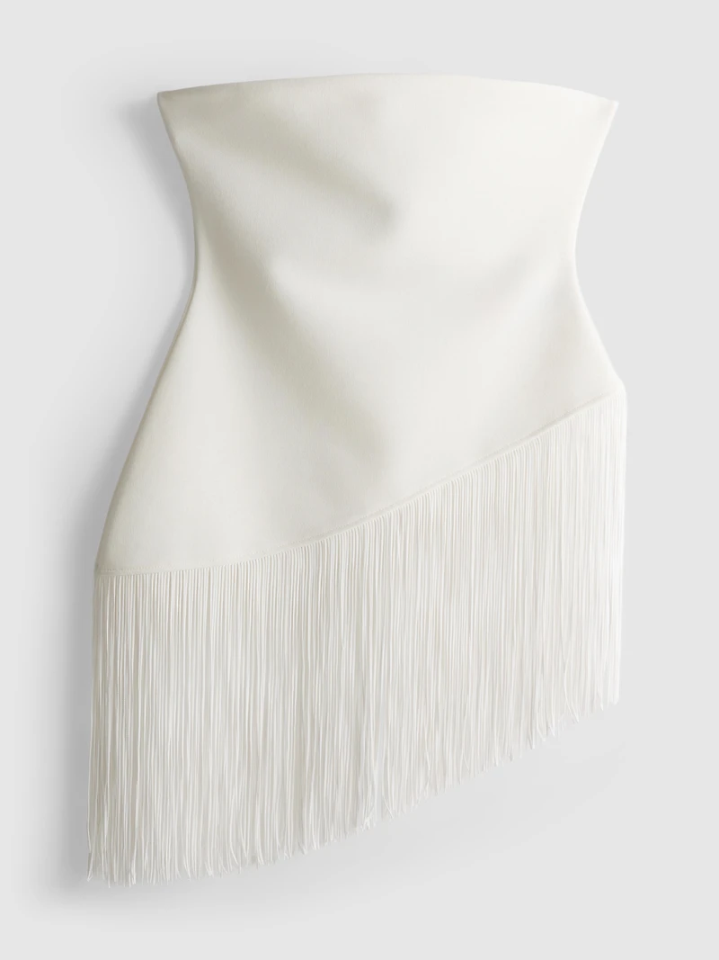 Longline Fringe Bandeau Top