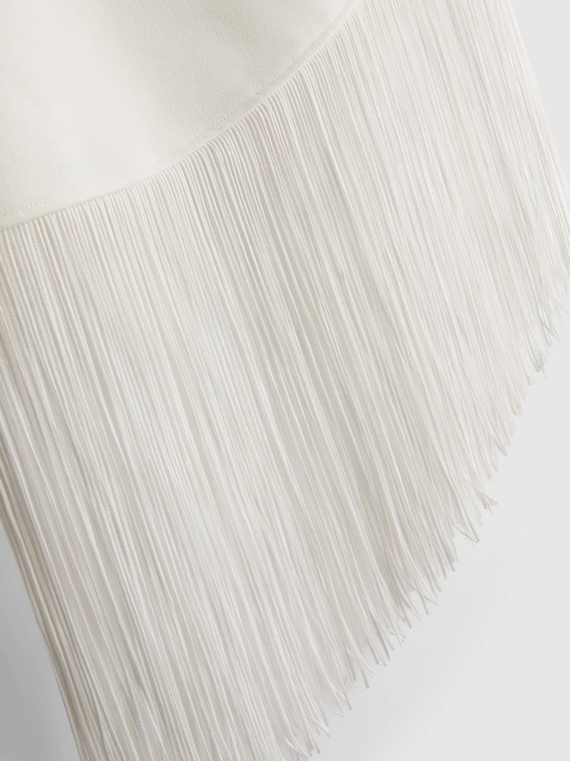 Longline Fringe Bandeau Top
