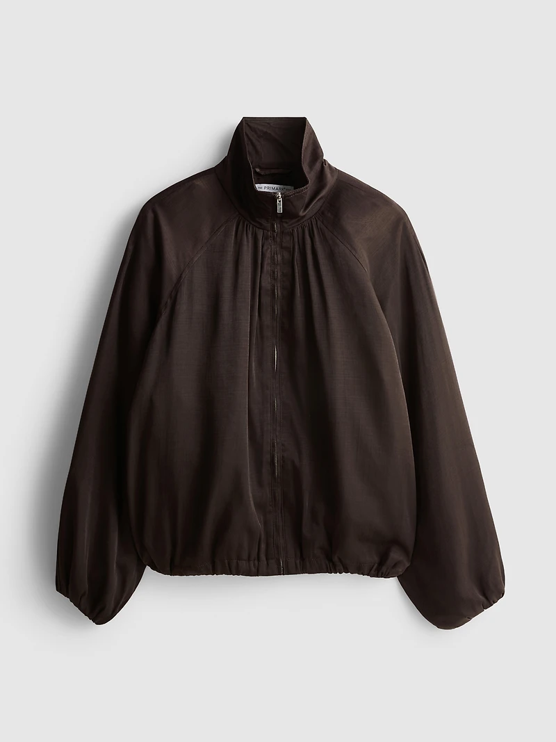 The Edit Satin Bomber Jacket