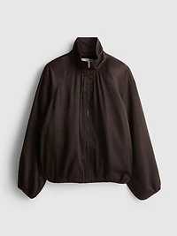 The Edit Satin Bomber Jacket