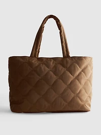 Quilted Zip Shopper Bag