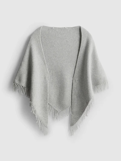 Paula Echevarría Fringed Ruana Scarf