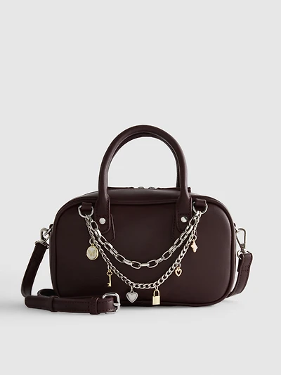 Charm Detail Bowler Bag