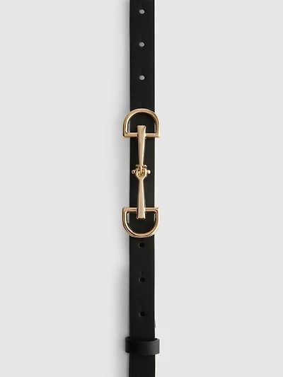 Snaffle Detail Skinny Belt