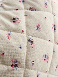 Quilted Floral Makeup Bag