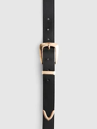 Croc Effect Metal Tip Belt
