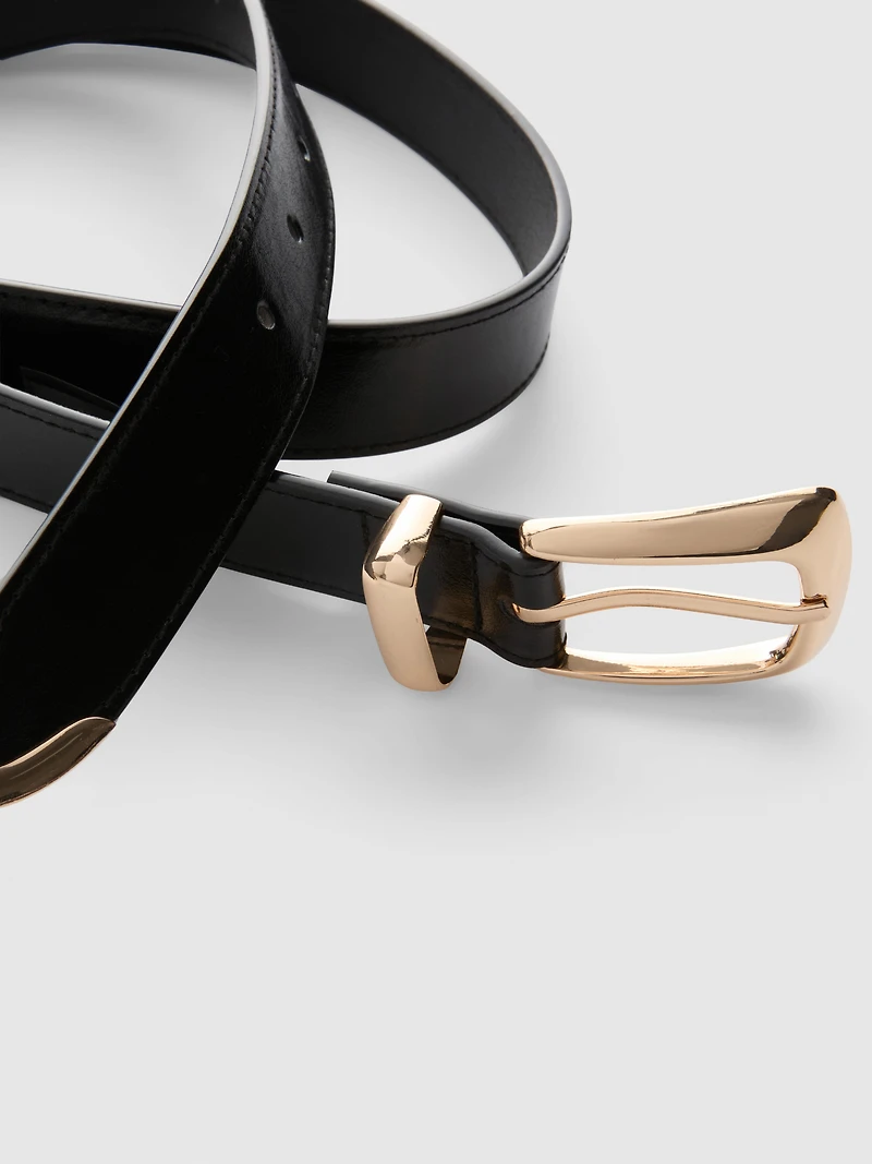 Croc Effect Metal Tip Belt