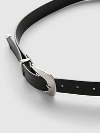 Croc Effect Metal Tip Belt