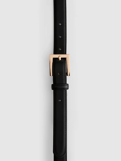 Square Buckle Skinny Belt