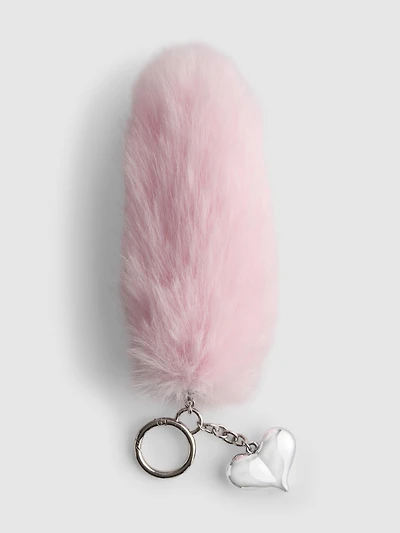 Faux Fur Foxtail Keychain