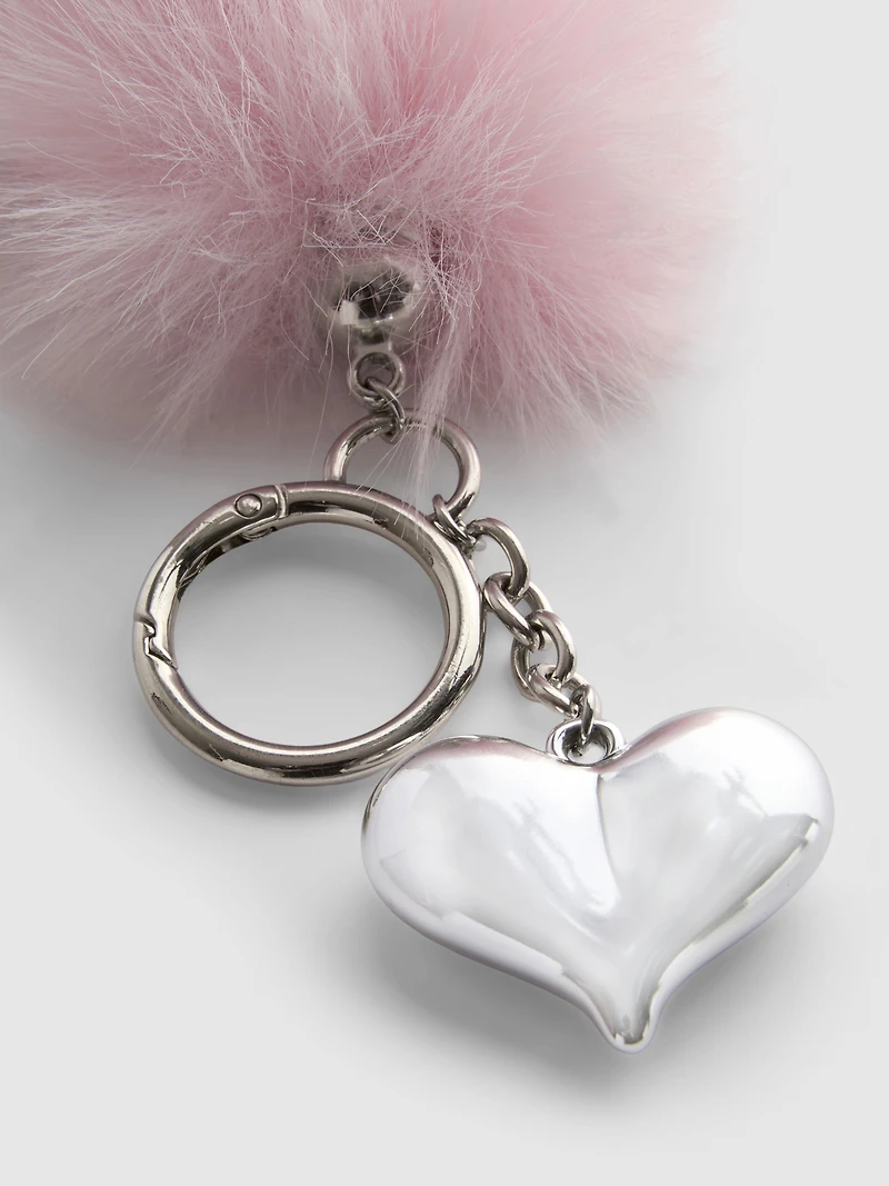 Faux Fur Foxtail Keychain
