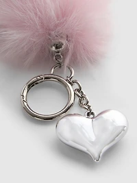 Faux Fur Foxtail Keychain